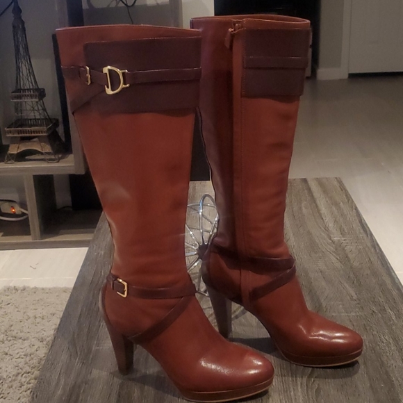 Cole Haan Nike Air Chestnut Leather Boots - Picture 2 of 3